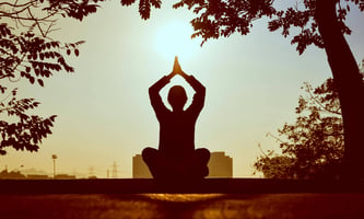 Woman meditating